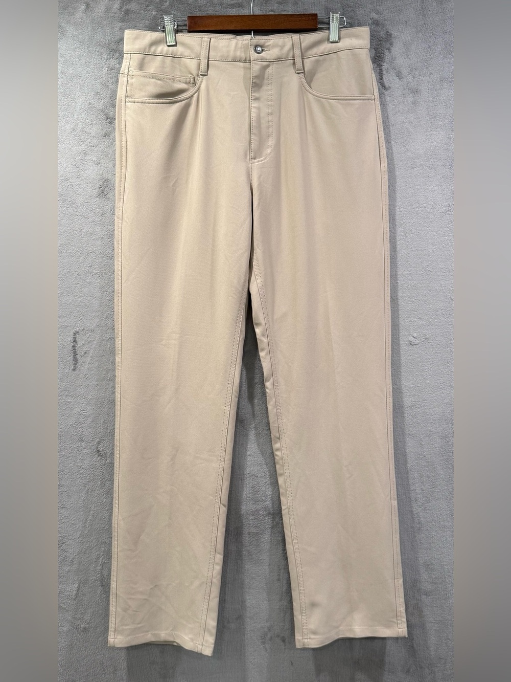 FootJoy Golf Pants Mens 34 x 32 Tan Athletic Fit Performance Stretch 5-Pocket